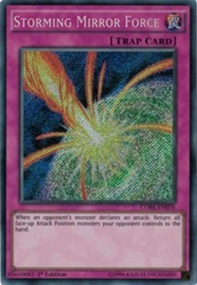 Storming Mirror Force (CORE-EN076) Secret Rare  1st Edition