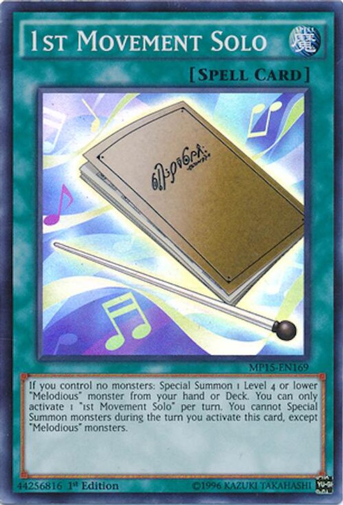 1st Movement Solo (MP15-EN169) Super Rare  1st Edition