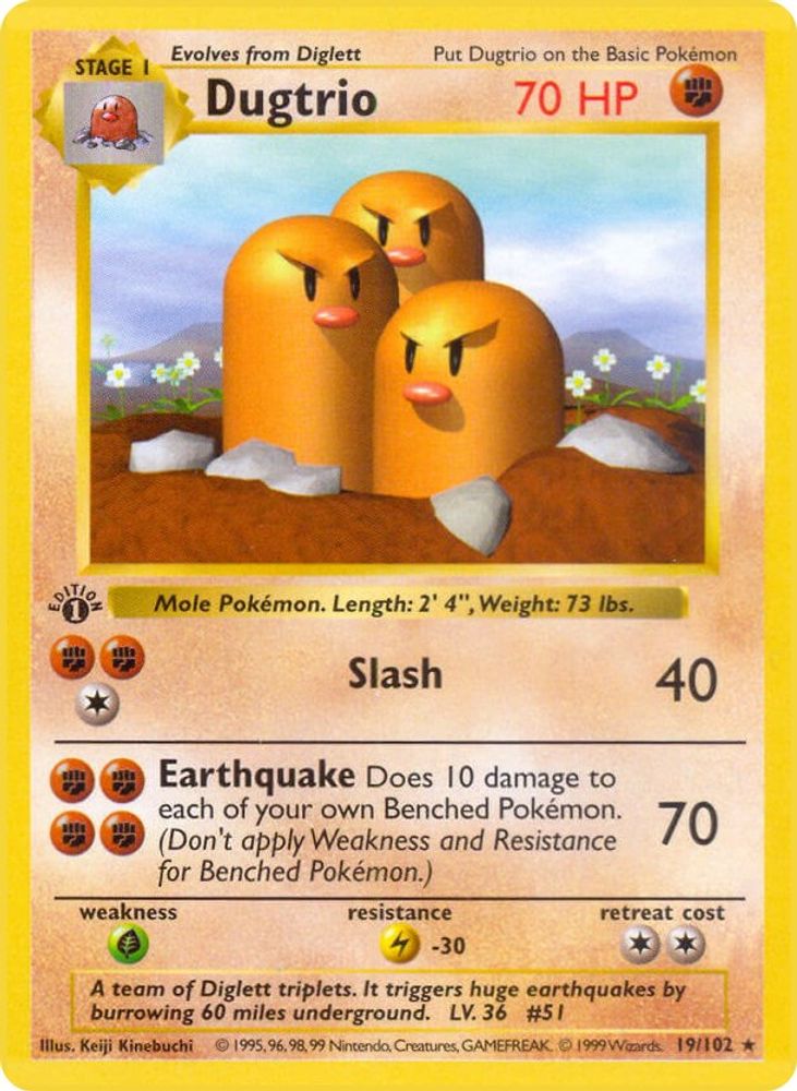 Dugtrio (19/102) - Unlimited - Rare