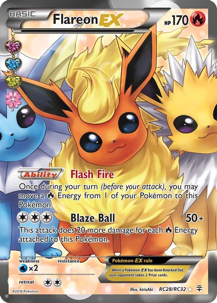 Flareon EX (Full Art) (RC28/83) - Holofoil - Ultra Rare