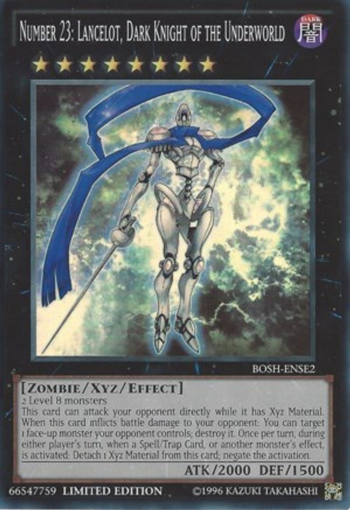 Number 23: Lancelot, Dark Knight of the Underworld (BOSH-ENSE2) Super Rare  Limited