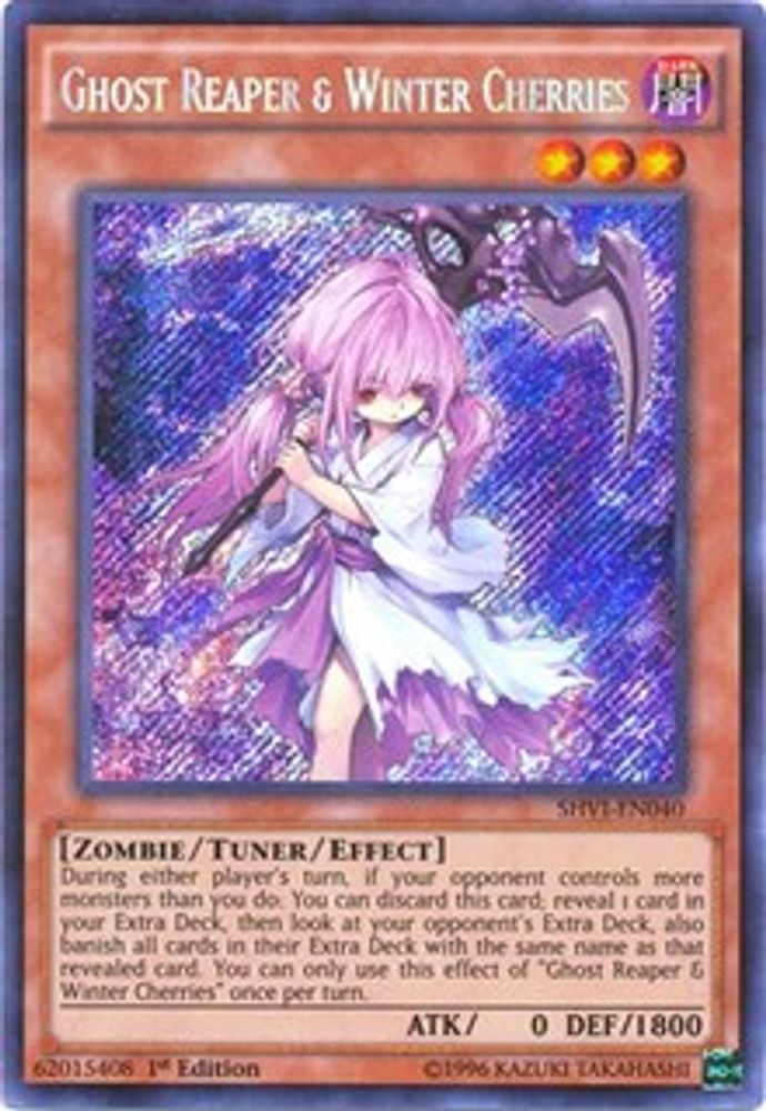 Ghost Reaper & Winter Cherries (SHVI-EN040) Secret Rare  1st Edition