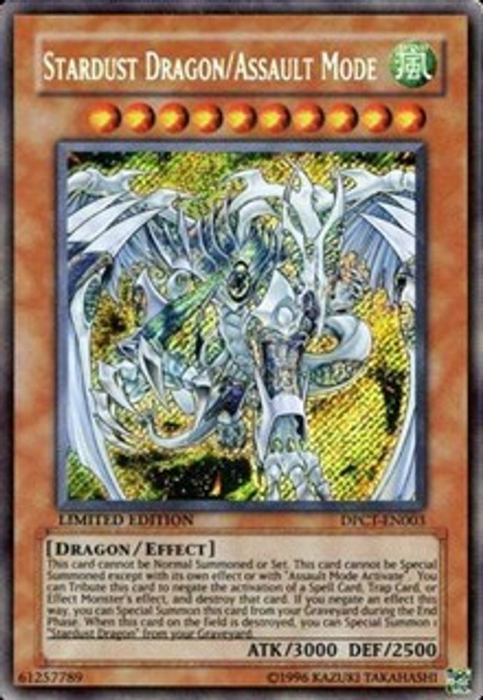 Stardust Dragon/Assault Mode (Secret) (DPCT-EN003) Secret Rare  Limited