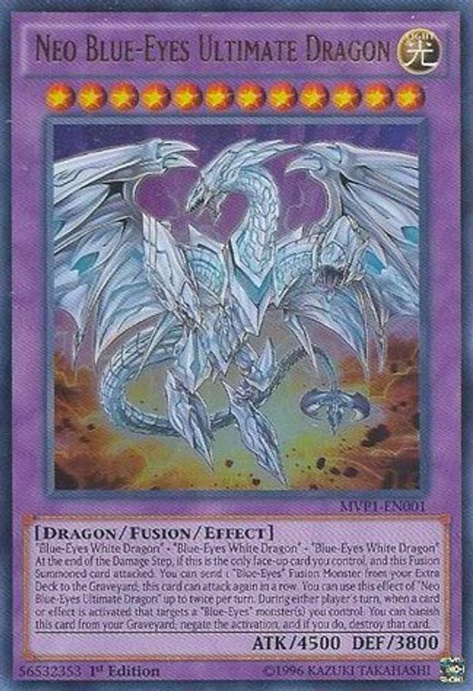 Neo Blue-Eyes Ultimate Dragon (MVP1-EN001) Ultra Rare  1st Edition