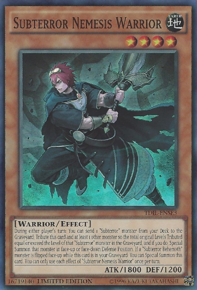 Subterror Nemesis Warrior (TDIL-ENSE3) Super Rare  Limited