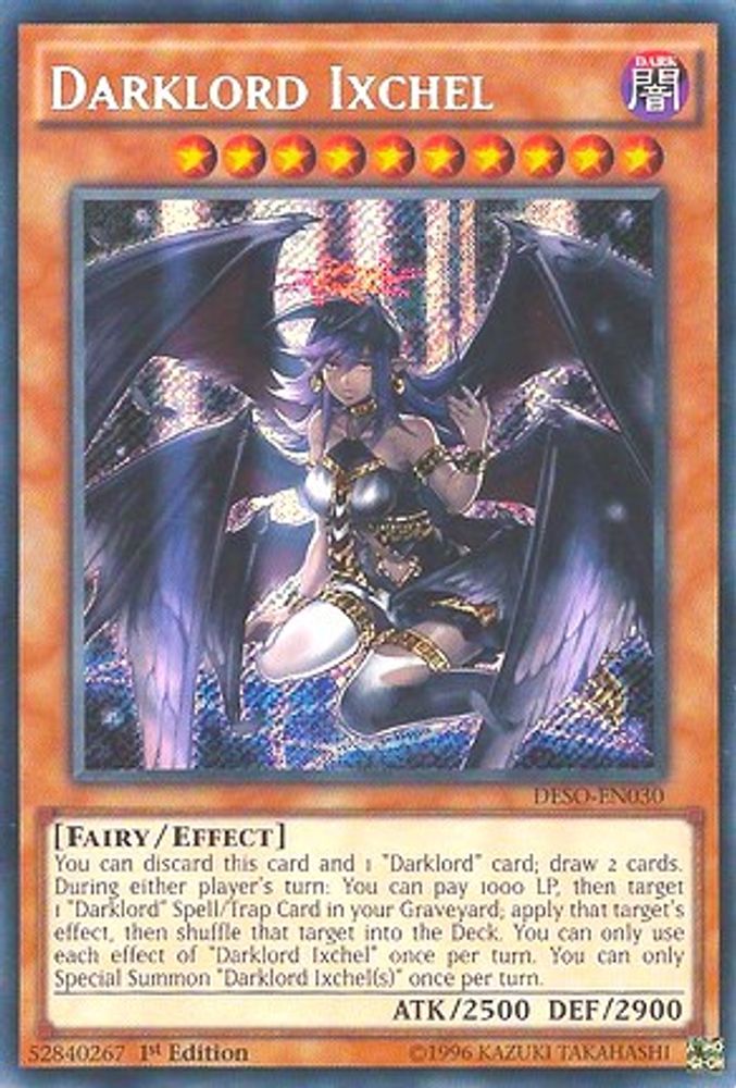 Darklord Ixchel (DESO-EN030) Secret Rare  1st Edition