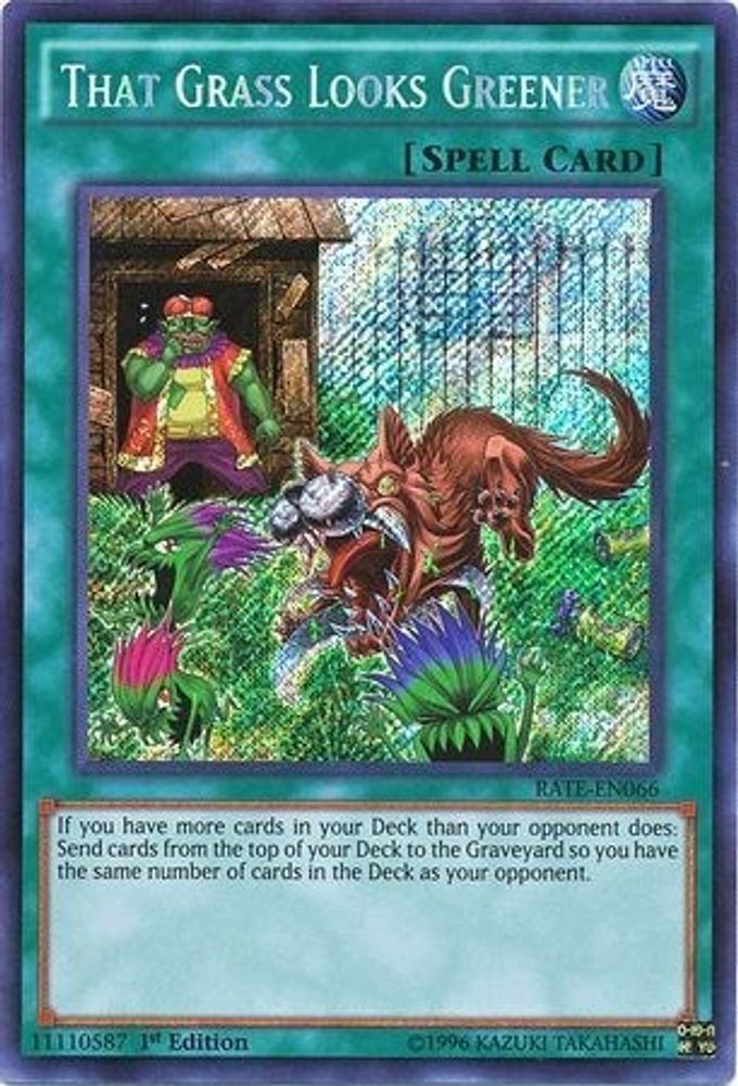 That Grass Looks Greener (RATE-EN066) Secret Rare  1st Edition