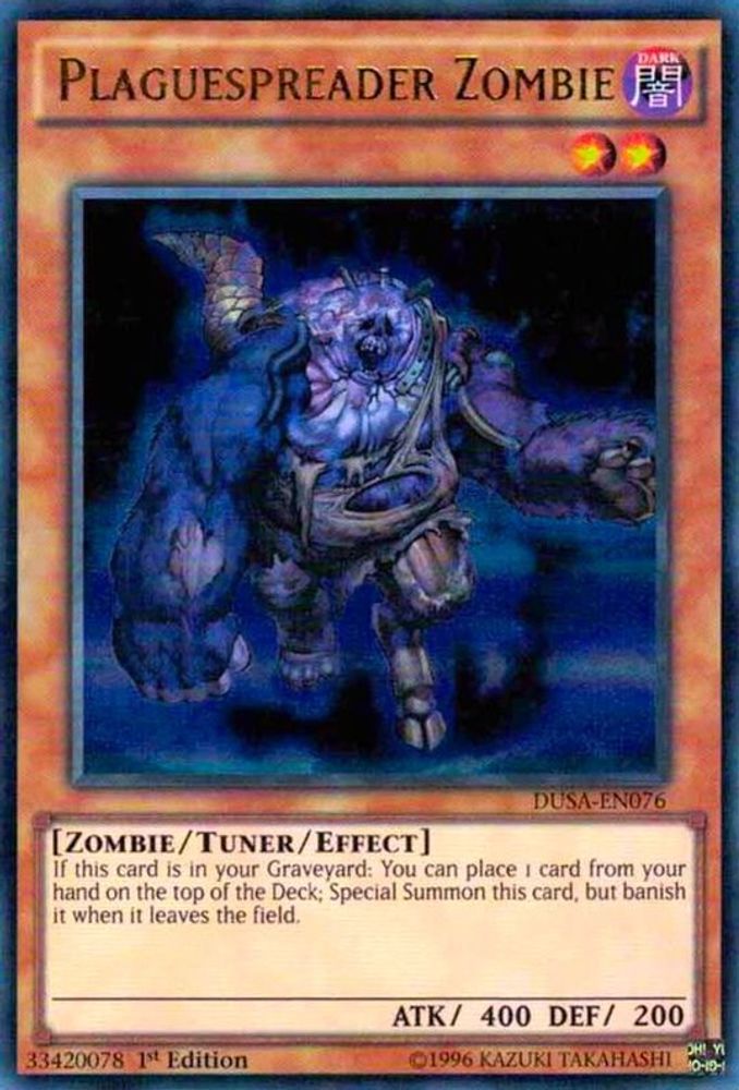 Plaguespreader Zombie (DUSA-EN076) Ultra Rare  1st Edition