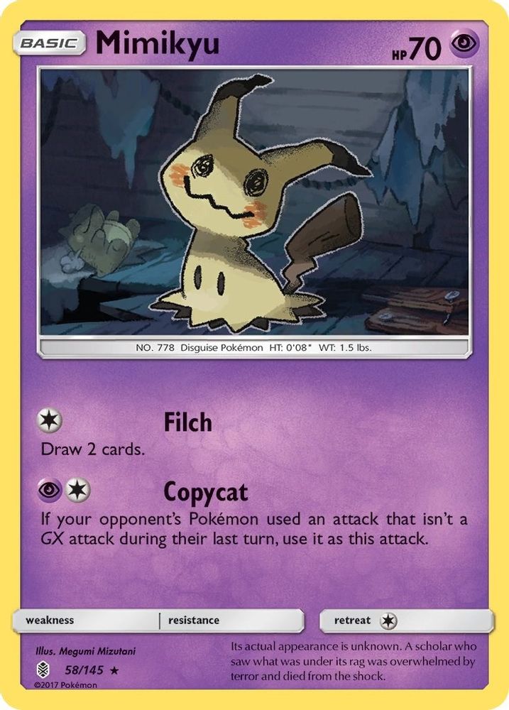Mimikyu (058/145) - Reverse Holofoil - Holo Rare