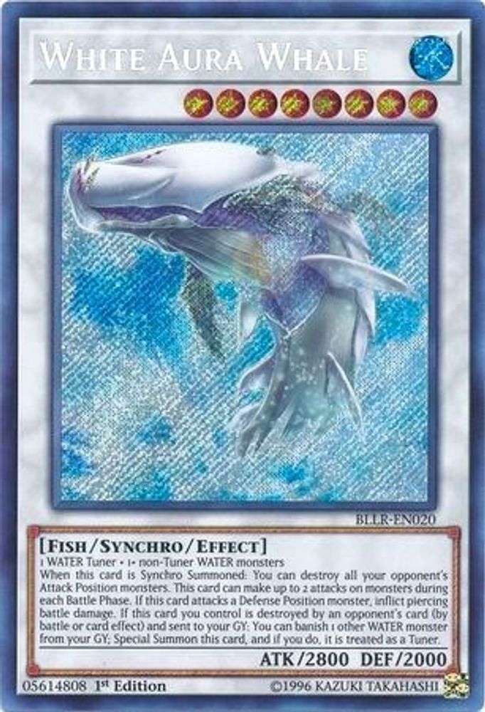 White Aura Whale (BLLR-EN020) Secret Rare  1st Edition