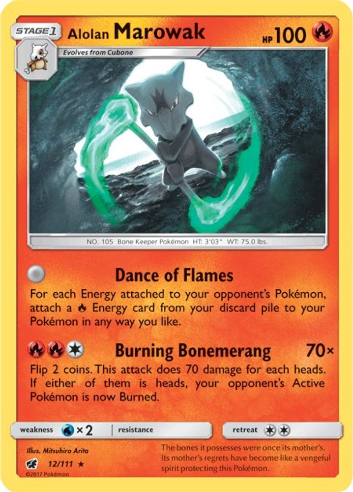 Alolan Marowak (012/111) - Holofoil - Holo Rare