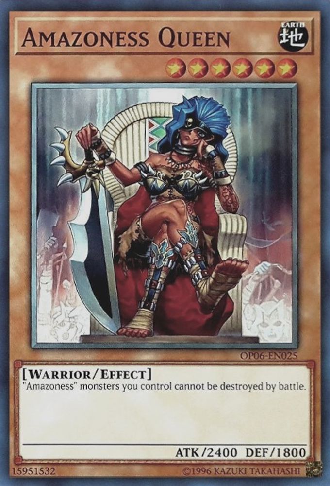 Amazoness Queen (OP06-EN025) Common / Short Print  Unlimited