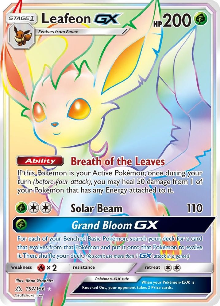 Leafeon GX (Secret Rare) (157/156) - Holofoil - Secret Rare
