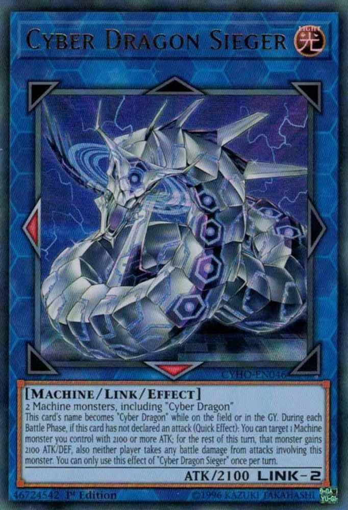 Cyber Dragon Sieger (CYHO-EN046) Ultra Rare  1st Edition