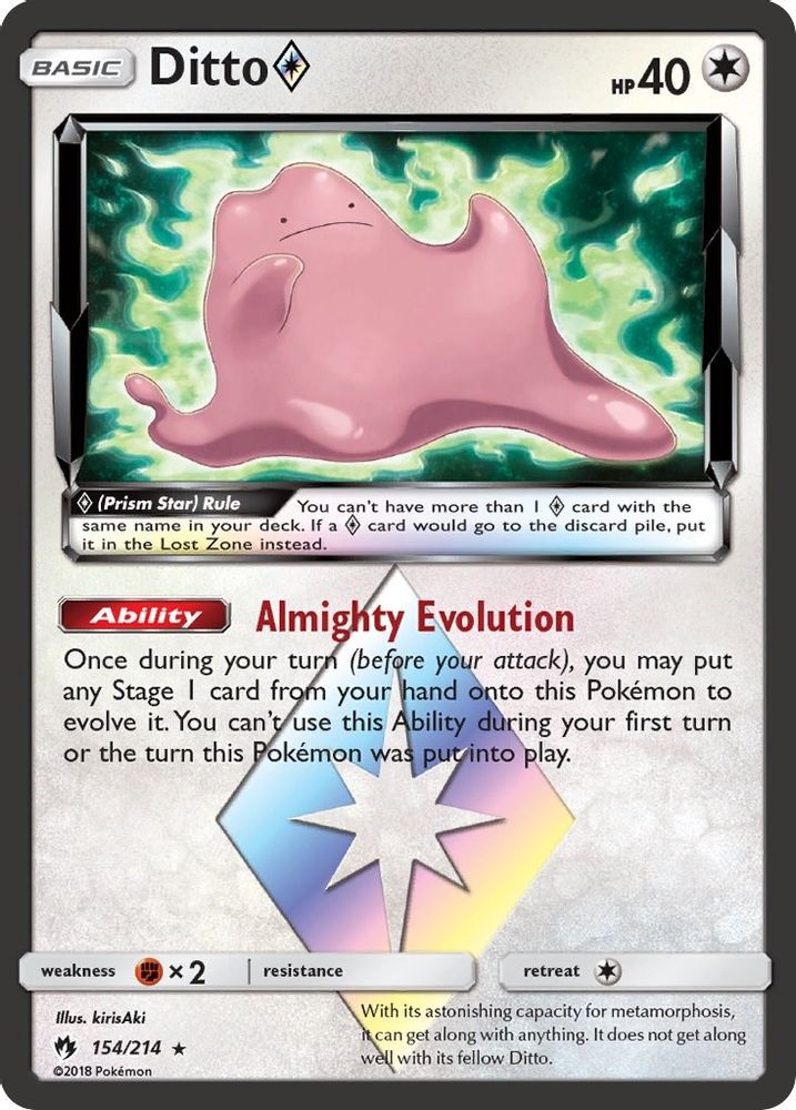Ditto Prism Star (154/214) - Holofoil - Prism Rare