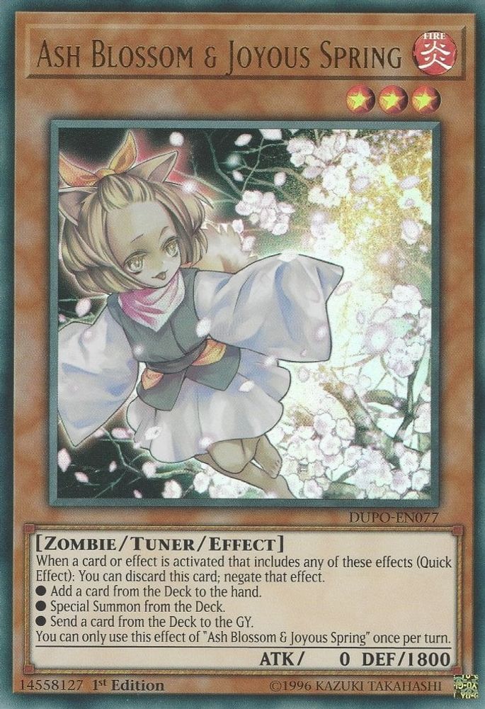 Ash Blossom & Joyous Spring (DUPO-EN077) Ultra Rare  1st Edition