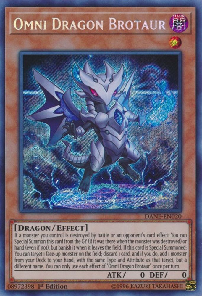 Omni Dragon Brotaur (DANE-EN020) Secret Rare  1st Edition