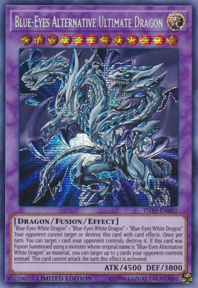 Blue-Eyes Alternative Ultimate Dragon (TN19-EN001) Prismatic Secret Rare  Limited