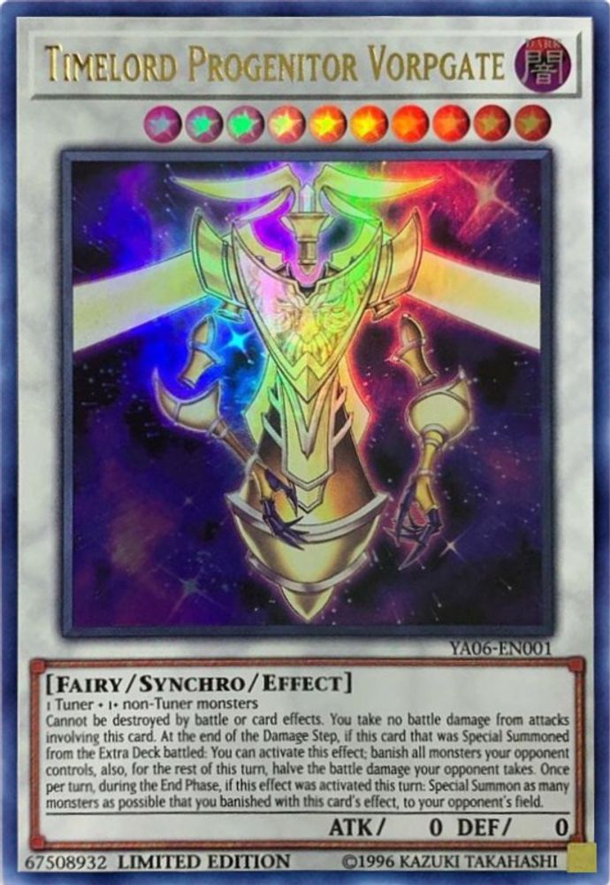 Timelord Progenitor Vorpgate (YA06-EN001) Ultra Rare  Limited