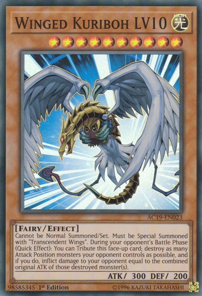 Winged Kuriboh LV10 (AC19-EN023) Super Rare  1st Edition