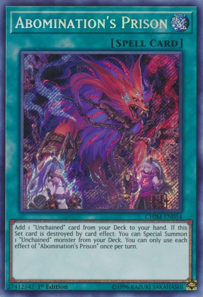 Abomination's Prison (CHIM-EN054) Secret Rare  1st Edition