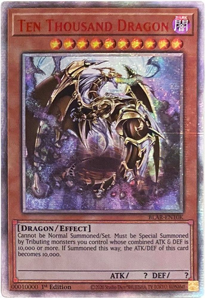 Ten Thousand Dragon (BLAR-EN10K) 10000 Secret Rare  1st Edition