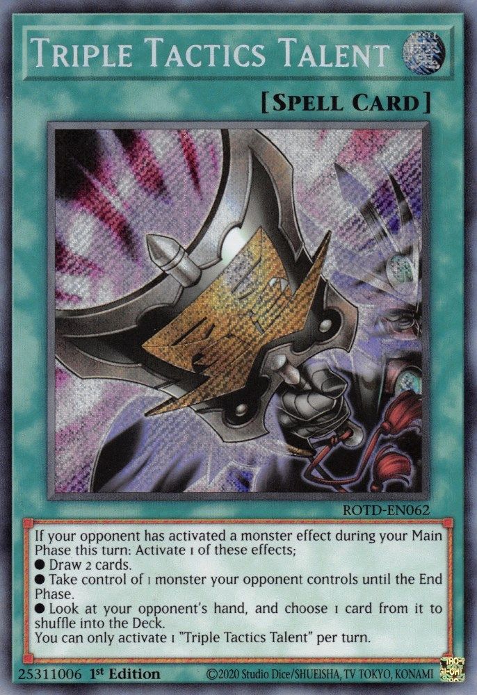 Triple Tactics Talent (ROTD-EN062) Secret Rare  1st Edition