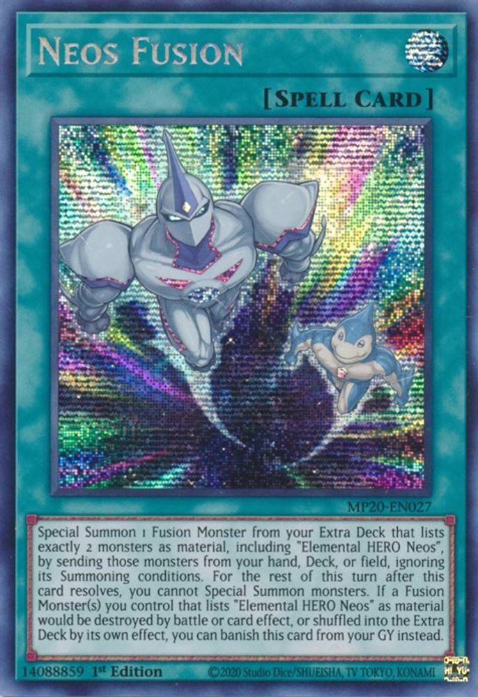 Neos Fusion (MP20-EN027) Prismatic Secret Rare  1st Edition