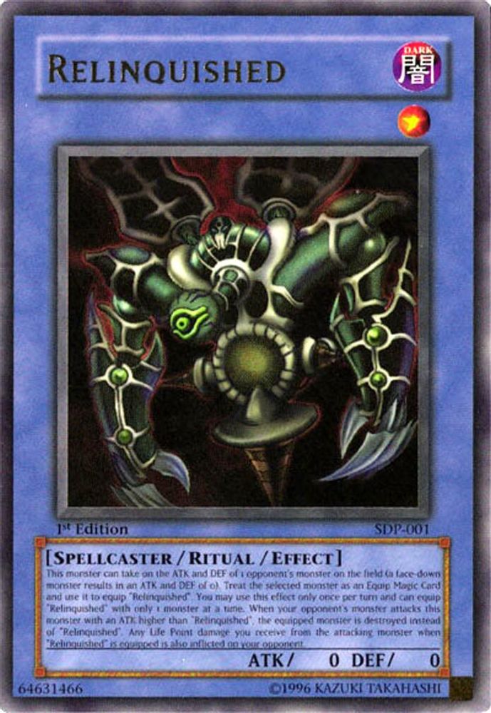 Relinquished - SDP-001 Ultra Rare 1st Edition
