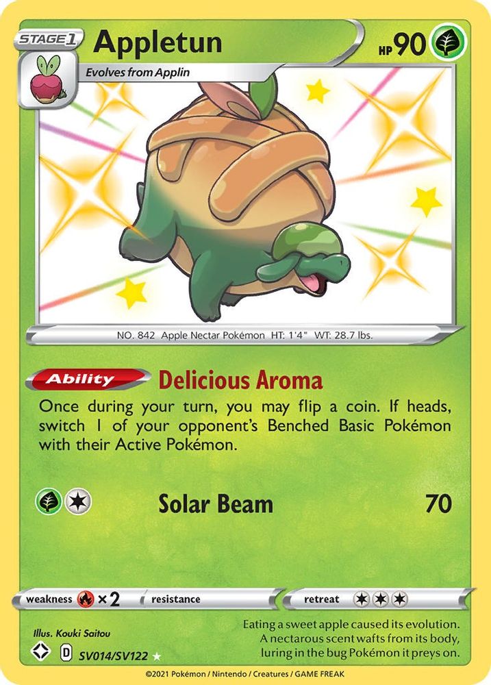 Appletun (SV014/122) - Holofoil - Shiny Holo Rare