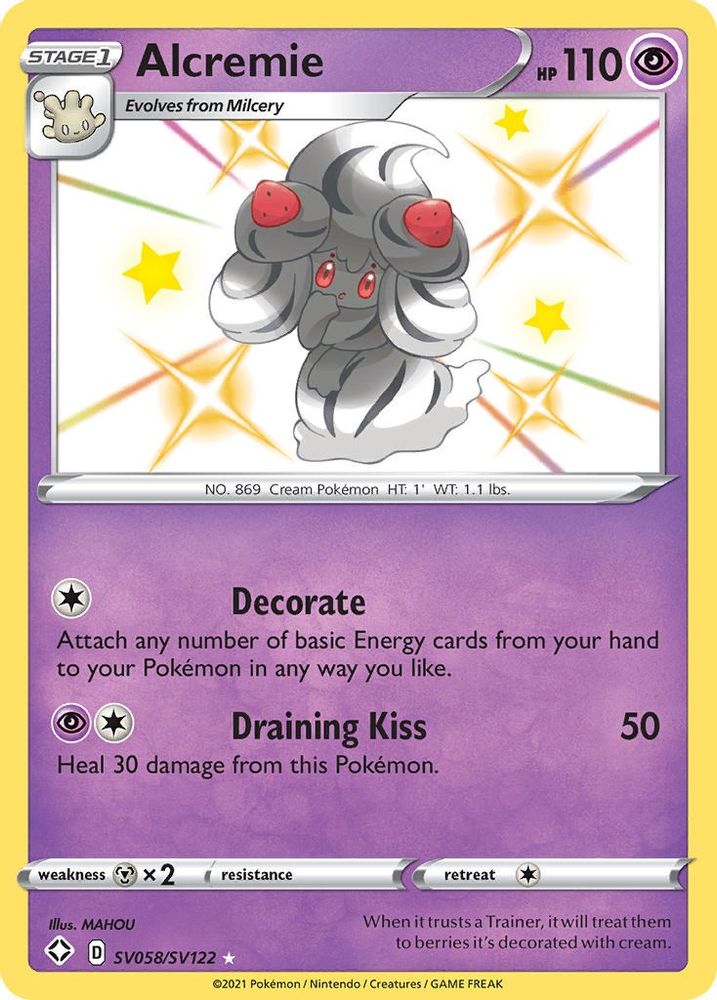 Alcremie (SV058/122) - Holofoil - Shiny Holo Rare