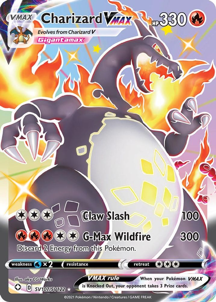 Charizard VMAX (SV107/122) - Holofoil - Shiny Holo Rare