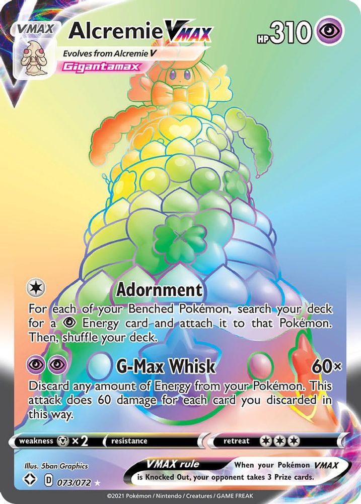 Alcremie VMAX (Secret) (073/072) - Holofoil - Secret Rare