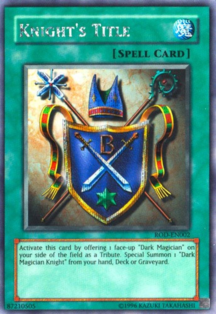 Knight's Title (Reshef of Destruction) (Secret Rare) (ROD-EN002) Secret Rare  Unlimited