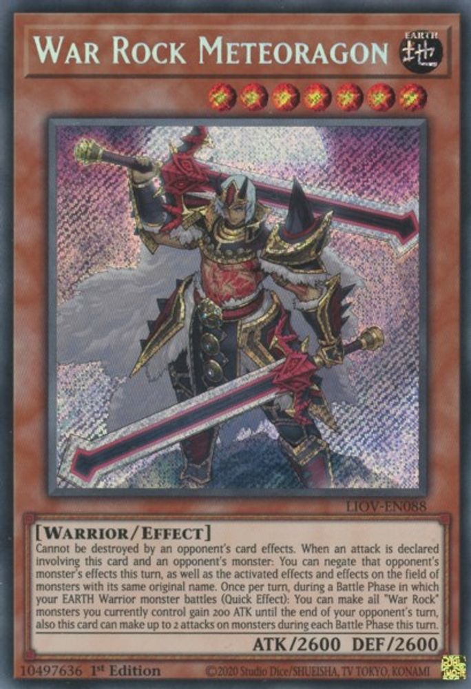 War Rock Meteoragon - LIOV-EN088 Secret Rare 1st Edition