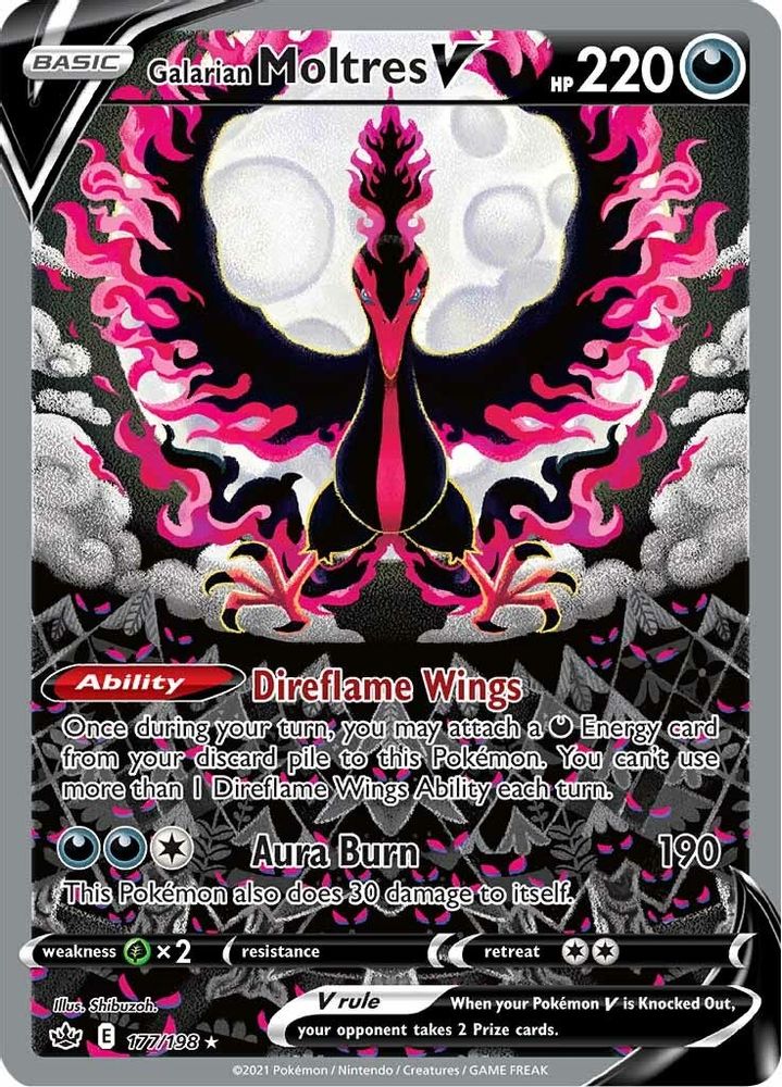 Galarian Moltres V (Alternate Full Art) (177/198) - Holofoil - Ultra Rare