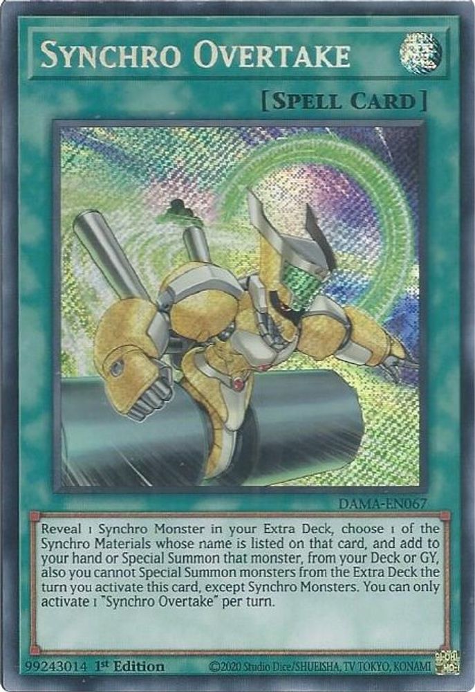 Synchro Overtake (DAMA-EN067) Secret Rare  1st Edition