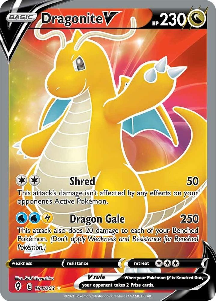 Dragonite V (Full Art) (191/203) - Holofoil - Ultra Rare