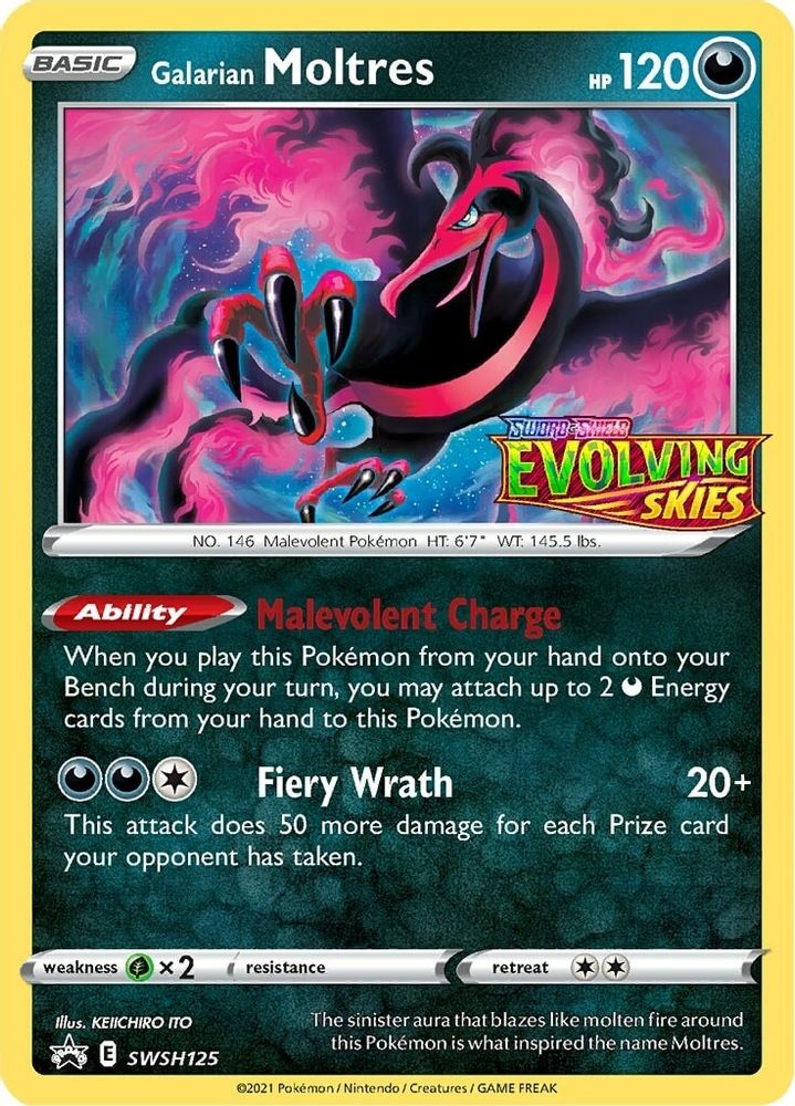 Galarian Moltres (Prerelease) (SWSH125/307) - Holofoil - Promo