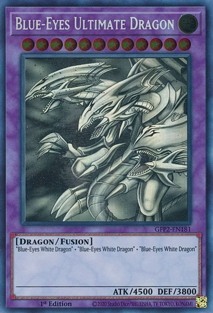 Blue-Eyes Ultimate Dragon (Ghost Rare) (GFP2-EN181) Ghost Rare  1st Edition