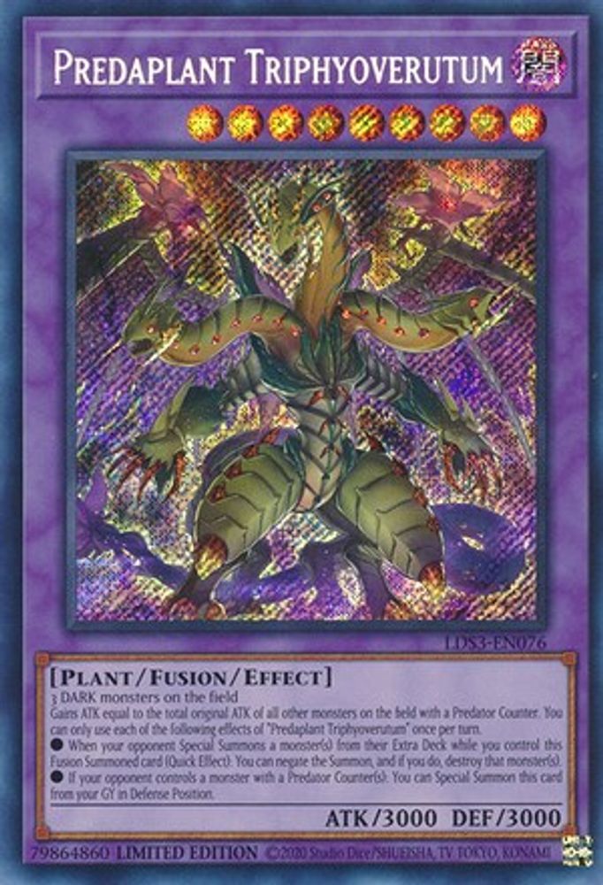 Predaplant Triphyoverutum (LDS3-EN076) Secret Rare  Limited