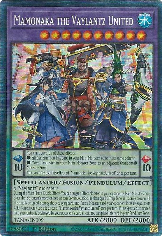 Mamonaka the Vaylantz United (CR) (TAMA-EN009) Collector's Rare  1st Edition