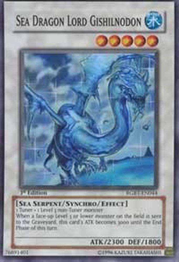 Sea Dragon Lord Gishilnodon (RGBT-EN044) Super Rare  1st Edition