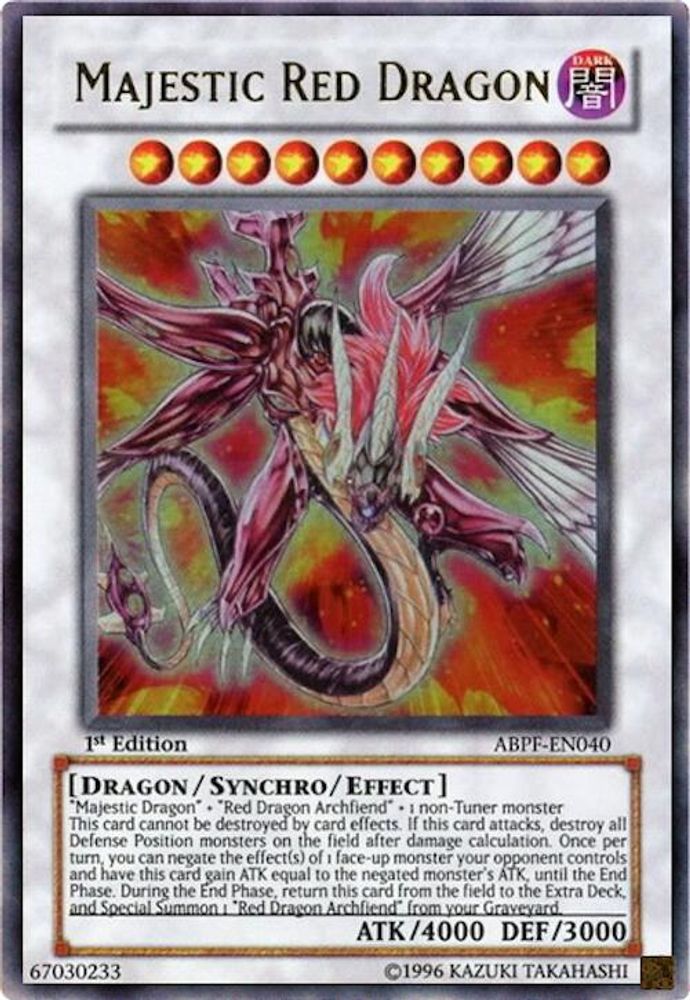 Majestic Red Dragon (ABPF-EN040) Ultra Rare  1st Edition