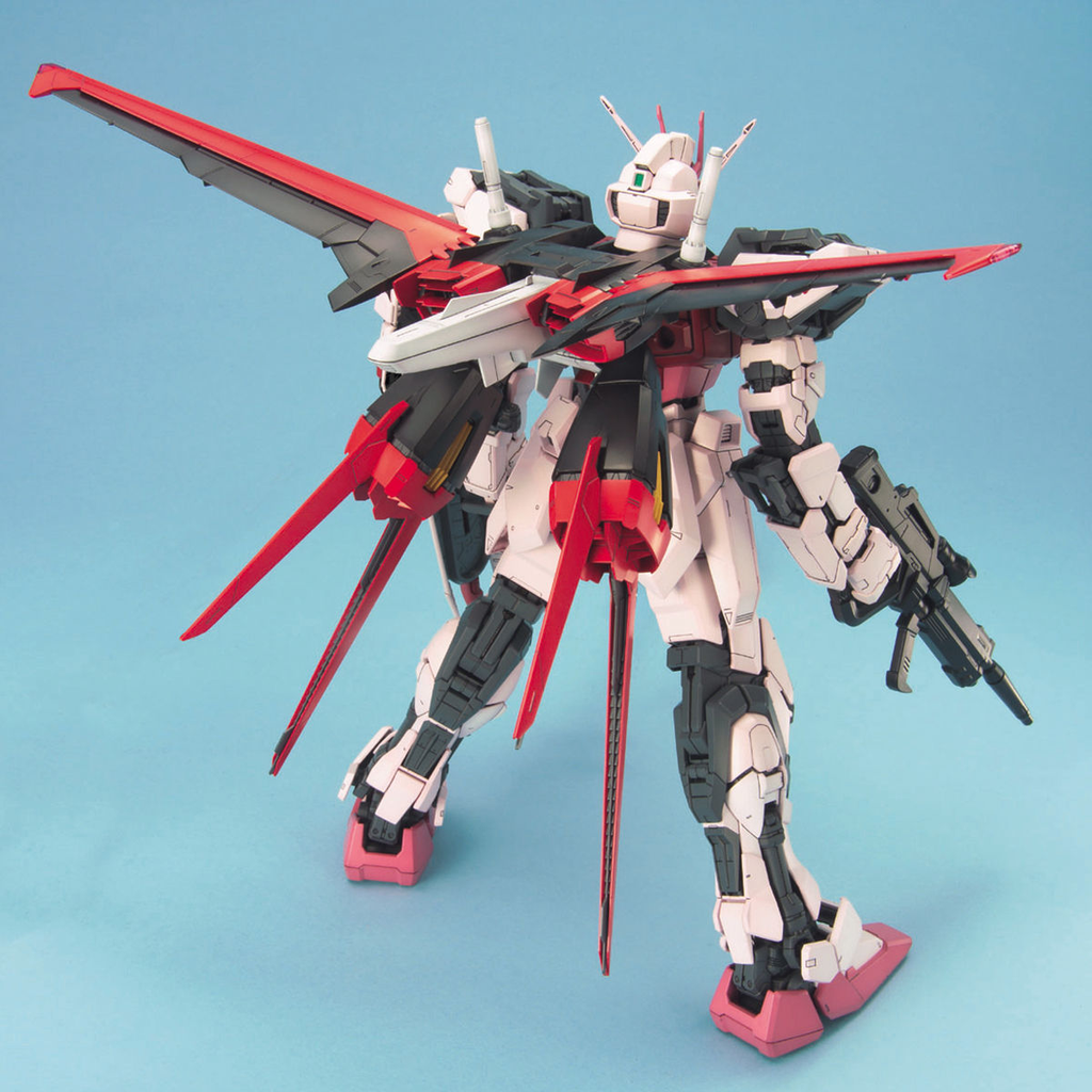 Gundam 1/60 PG Seed MBF-02+AQM/E-X01 Aile Strike Rouge + FX-550 Skygrasper Model Kit