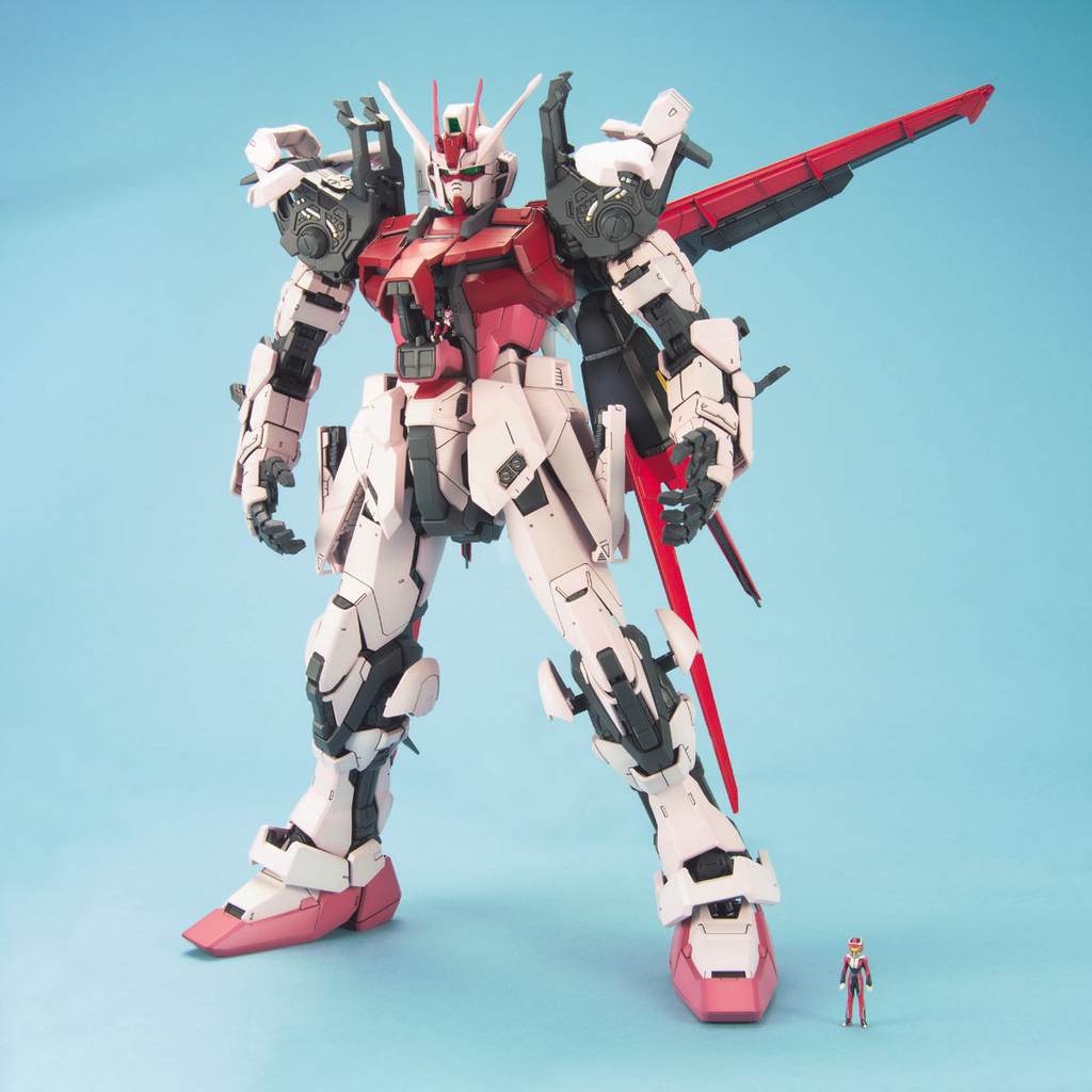 Gundam 1/60 PG Seed MBF-02+AQM/E-X01 Aile Strike Rouge + FX-550 Skygrasper Model Kit