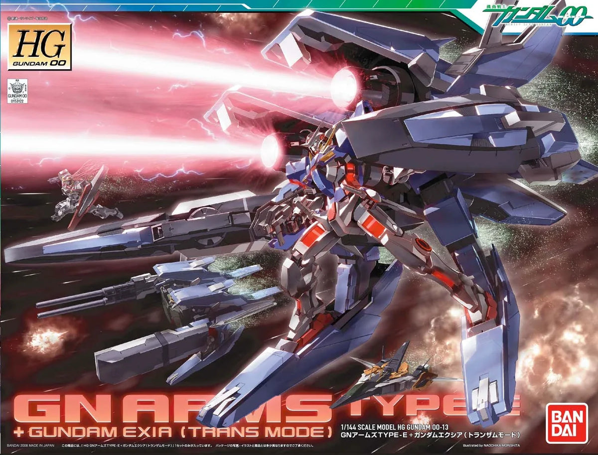 Gundam 1/144 HG 00 #13 GN Arms Type E + Gundam Exia (Trans-Am Mode) Model Kit