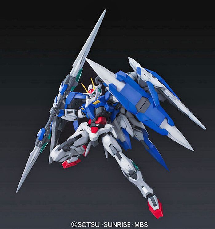 Gundam 1/100 MG 00 GN-0000+GNR-010 00 Raiser Celestial Being Model Kit