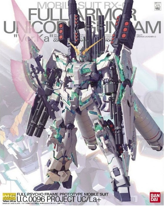 Gundam 1/100 MG RX-0 Full Armor Unicorn Gundam Ver.Ka Model Kit