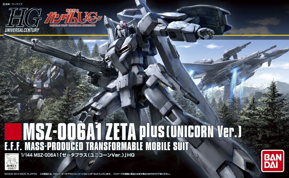 Gundam 1/144 HGUC #182 Gundam Unicorn MSZ-006A1 Zeta Plus (Unicorn Ver.) Model Kit
